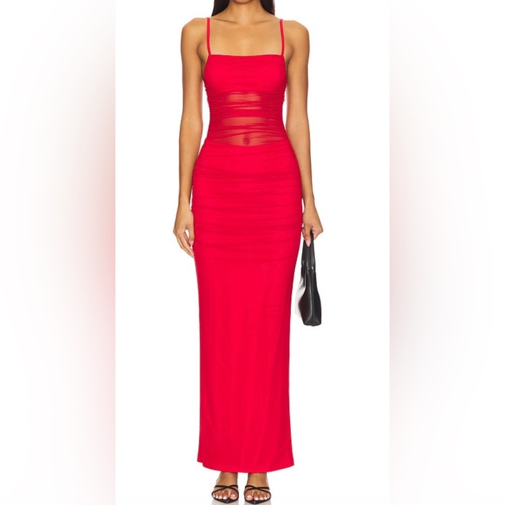 Superdown Celeste Maxi Dress Red - L